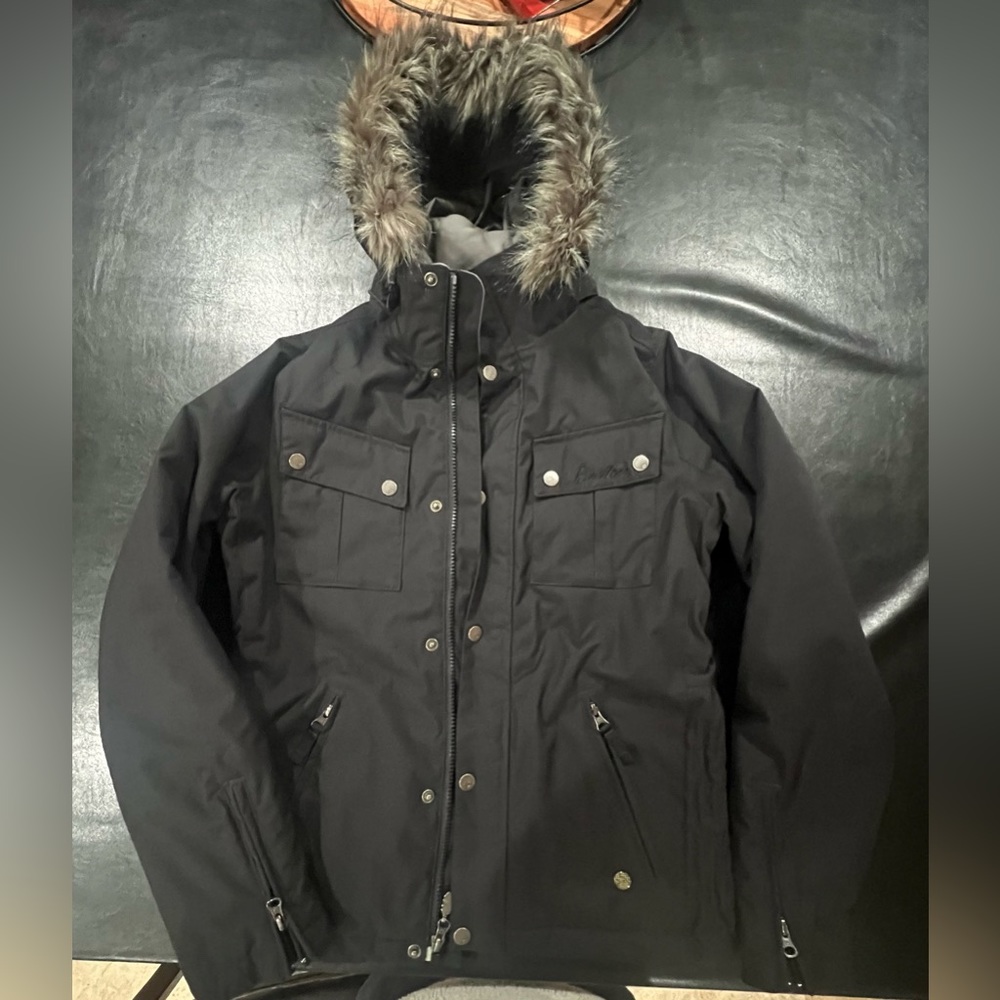 Burton Womens Waterproof Black Snowbaording Geo 3/2 Jacket Size Small